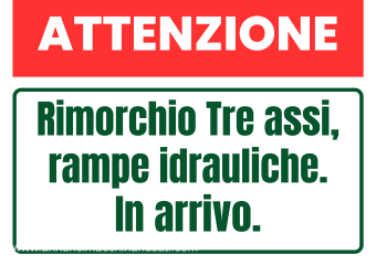 Rimorchio Bertoja stradale o mezzo dopera