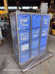 ARMADIO SCAFFALE PORTA CONTENITORI CASSETTE IN METALLO