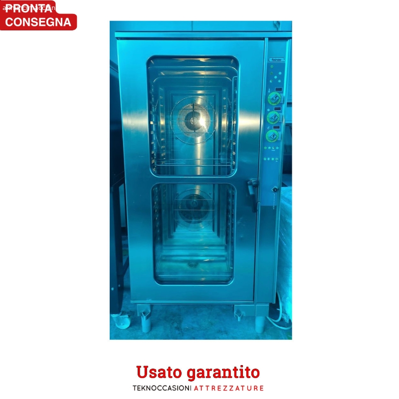 Forno a gas 20 Teglie trivalente auto pulente, Foinox