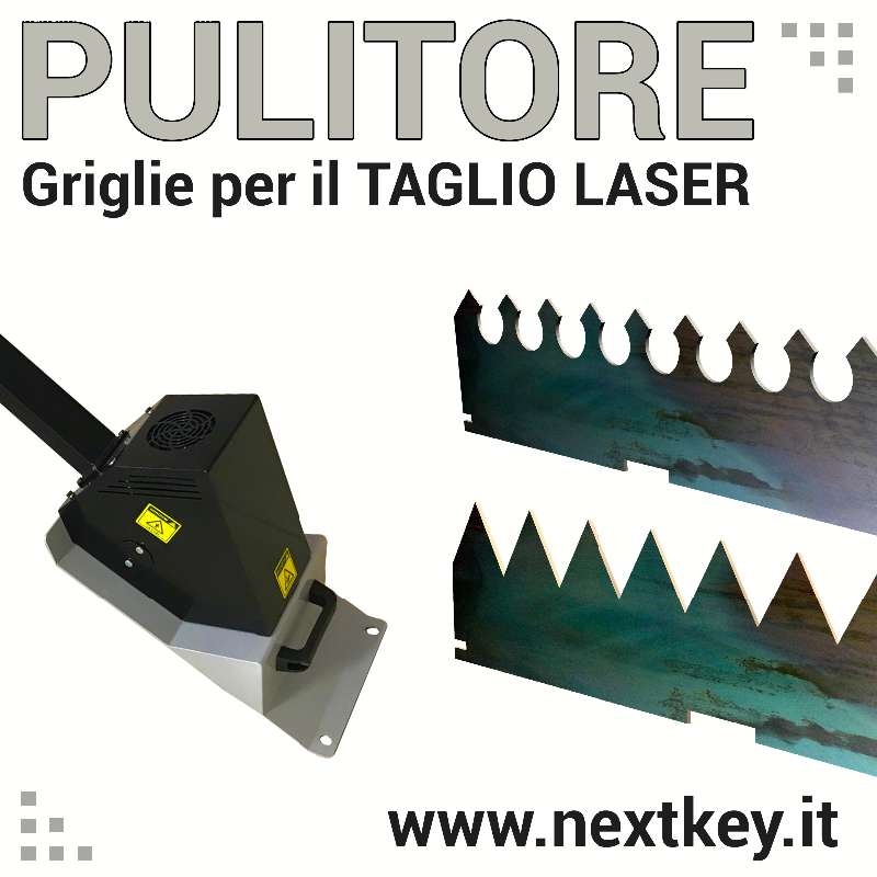 Utensile per pulire il banco di taglio degli impianti laser