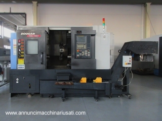 Tornio CNC Doosan Puma 2100SY usato – mandrino e contromandrino